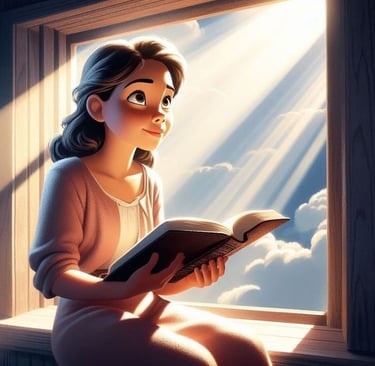 A woman finding her strength in God's words
