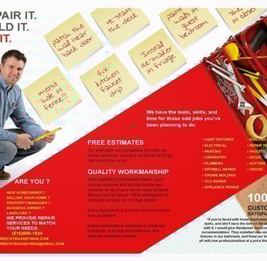 list of home repairs done