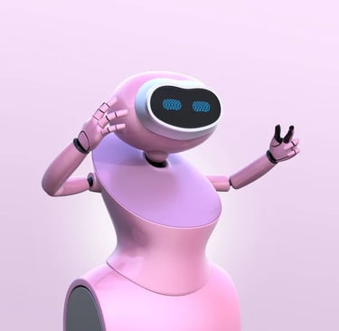 a robot that is standing up with its arms up