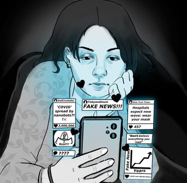 a woman with a phone phone in her hand