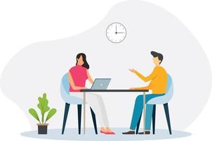 a man and woman sitting at a table with a laptopvi nlp interview questions