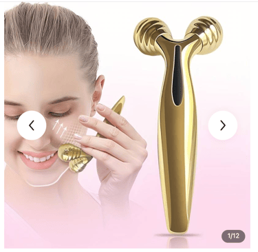 a woman with a gold - plated device and a gold - plated device