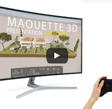 Une visite maquette 3D style jeux vidéo