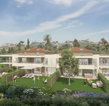 Une perspective 3D pour la vente sur plan VEFA d'une résidence immobilière