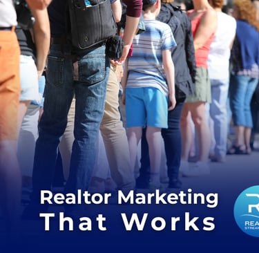 a long line of people waiting symbolizing a seady stream of real estate clients generated through effective realtor marketing