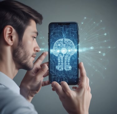 white and blue game controller