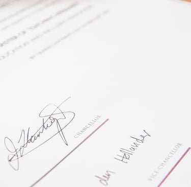 a signed certificate