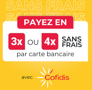 payez en 3x ou 4x sans frais