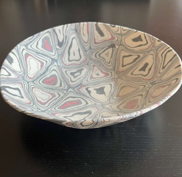 Fired Nerikomi bowl, no glaze