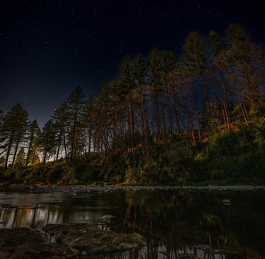 North Fork of the Santiam by Night