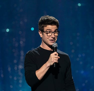 Comedian Alex Wood performing on Rick Mercer's Comedy Night