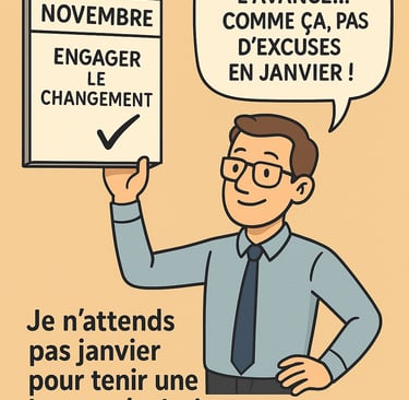 un homme dit qu'il n'attend pas janvier pour engager le changement