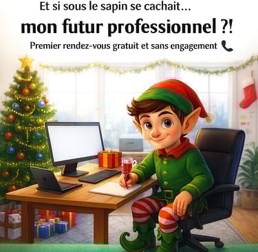 Un lutin à son bureau pour faire un bilan de compétences