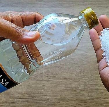 Vinagre e Sal Grosso