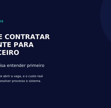 Banner de artigo corporativo da Oito Leme sobre a contratação de profissionais da área financeira,