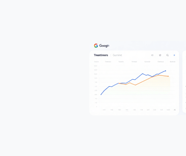 Logotipo do Google Gemini com painel integrado de pesquisa e análise de dados, exibindo gráficos de