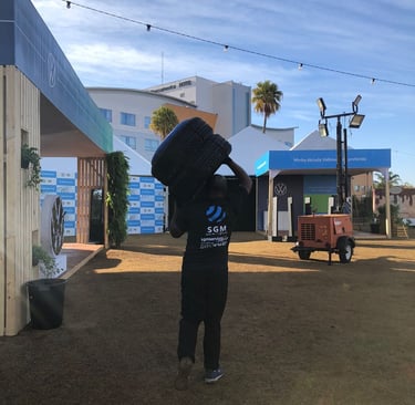 carregador em eventos
