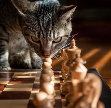 chat et échecs