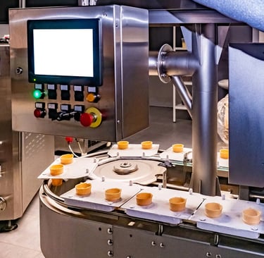 Industrial stainless steel automatic liquid filling machine for canned food production line factory.