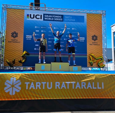 Marius Bujokas podiumas UCI gran fondo