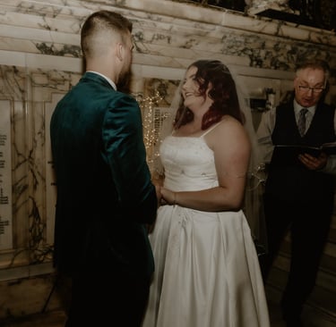 Couple Saying Vows At Ceremony