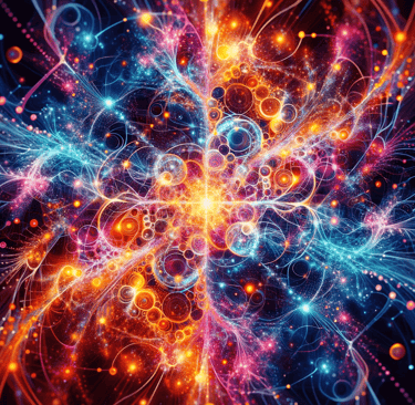 a colorful abstract fracturing image of a colorful fracturing background