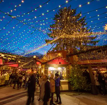 Christmas Market scene from AmaWaterways European River Cruise