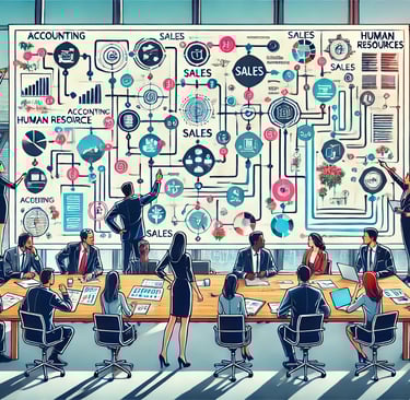 People mapping a flow