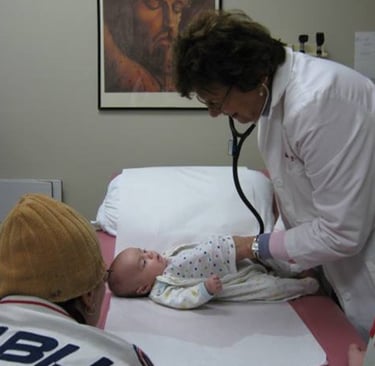 An Infant receive free care at the Center for Hope and Healing