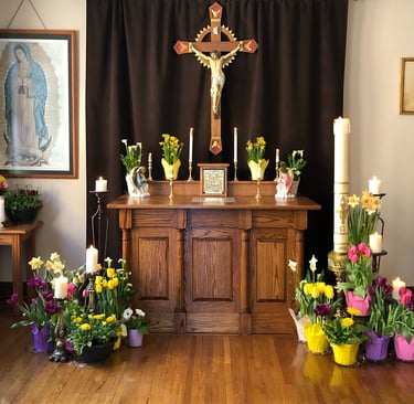 St Benedict's chapel during Easter Season