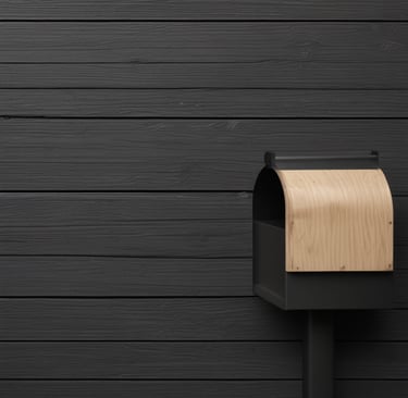 A hair salon interior seen through a glass door with welcoming signs in multiple languages. The reflection includes barber chairs, hair products, a wall clock, and decorative signage. Various posters and products are displayed on the walls.