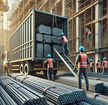 Steel getting loaded