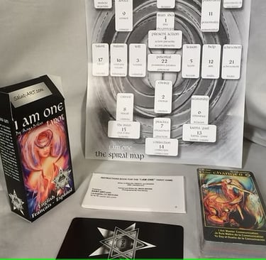 I Am One Tarot System 78 Cards pattern recognition Spiral Spread Map Instructions text & logo