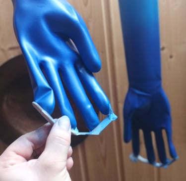 farbige Handschuhe ohne Nähte fürs Cosplay