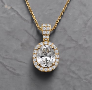  pendentif diamant naturel et or  18k 