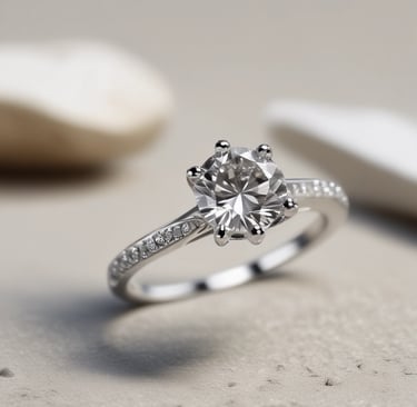 Bague solitaire et diamant