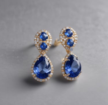 Boucles oreilles saphir