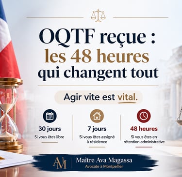 oqtf 48H pour agir avec ava magassa avocate montpellier