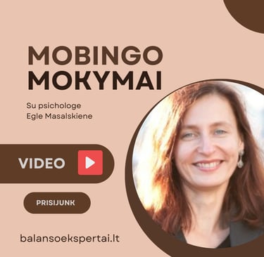 Mobingo mokymų vaizdo įrašas