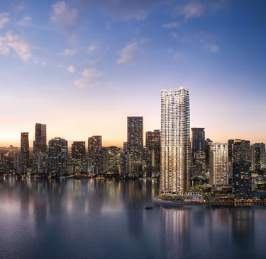 The building of mandarin oriental residences in Miami