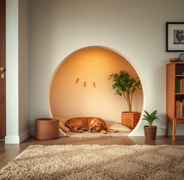 chien qui dors paisiblement chez lui