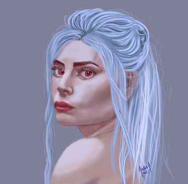 Portrait Of a woman vampire 