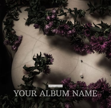 a woman's torso covered in flowers