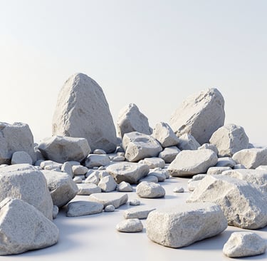 different sized rocks