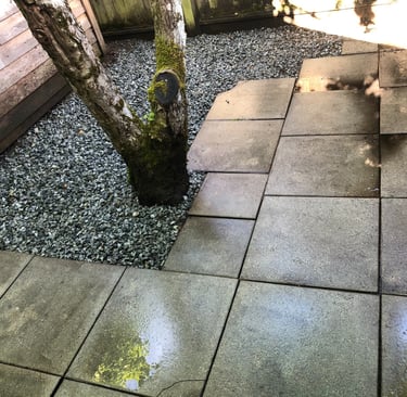 Pressure washed tile