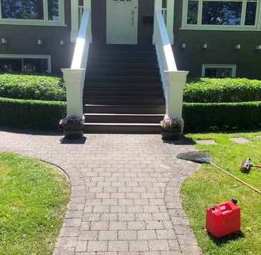Front show of front lawn