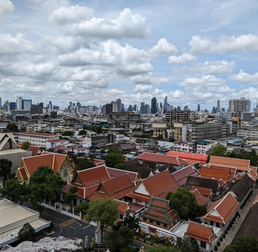 Blick vom Wat Saket Golden Mount in Bangkok