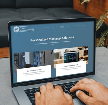 Computer showing the Coast Investment Realty website