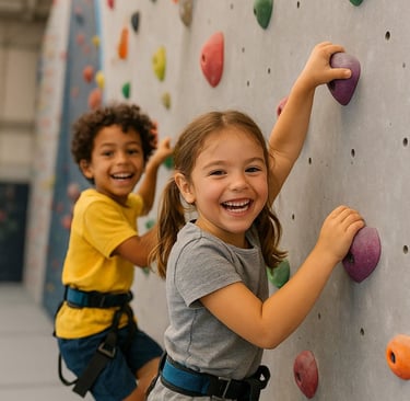 Kletterkurs für Kinder. Kletterkurs für Kinder in der Kletterhalle Marswiese