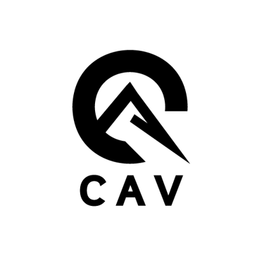 Logo der Climbing Academy Vienna, bestehend aus stilisiertem C A V Buchstaben